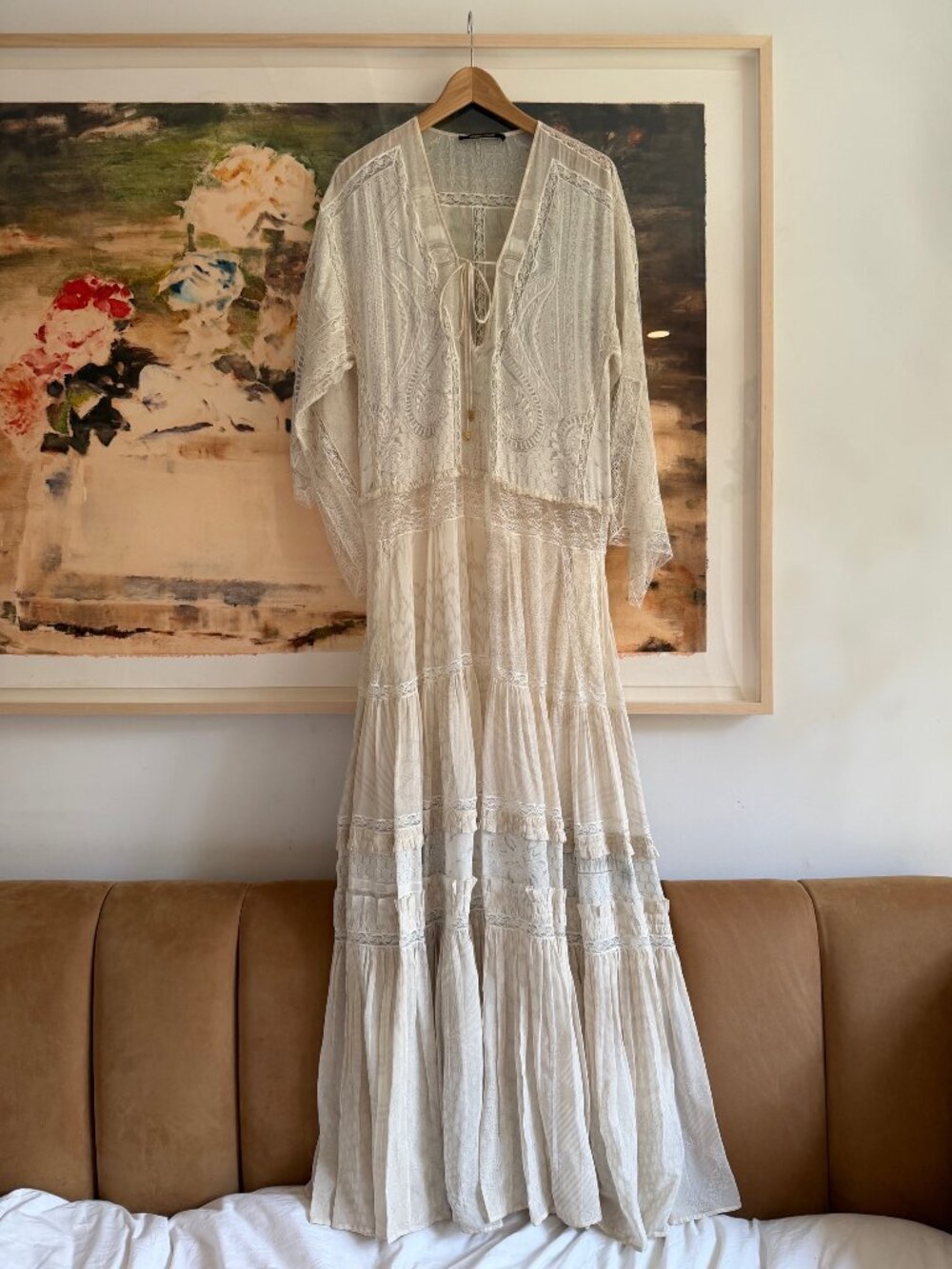 Vintage Roberto Cavalli bohemian bridal gown
